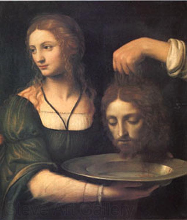 Bernadino Luini Salome Receiving the Head of John the Baptist (mk05) Spain oil painting art